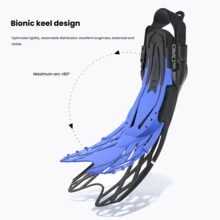 Adjustable Short Adult Unisex Swimming & Snorkeling Fins, Portable Open-Toe Swim Flippers For Travel - Multicolor - View 7