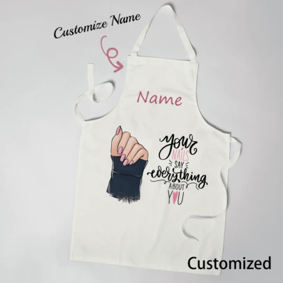 1 chiếc tạp dề có thể tùy chỉnh, kiểu hiển thị ngón tay, có thể tùy chỉnh bất kỳ văn bản hoặc tên nào - Chất liệu polyester, Thích hợp cho Ngày của Cha, Ngày của Mẹ, Halloween, Giáng sinh, Đêm Giáng sinh, Ngày lễ tình nhân, Sinh nhật, Kỷ niệm cá nhân, Lễ Tạ ơn, Lễ Phục sinh, Ngày Cá tháng Tư, Lễ hội hóa trang, Ngày lễ quốc gia