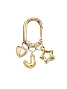 Gold Bubble Letter A-Z Keychains For Women, Cute Letter Accessories With Heart And Hollow Star Pendant, Shiny Metal Letter Keychains, Personalized Bag Decoration, Handbag Backpack Wallet Charm, Car Key Chain Decor. Suitable For Daily Use. - Multicolor - View 16