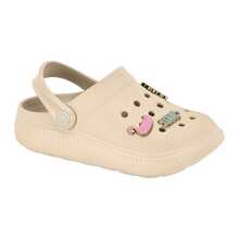 Molekinho Molekinha Kids' Flip-Flops - Fashionable Clogs With Fun Buttons - 108 Molekinha Cream - View 1