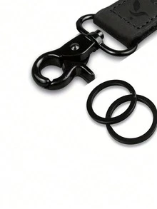 1条真皮腕带钥匙扣，时尚黑色豹纹挂绳，美观耐用，适合悬挂手机、钥匙、车钥匙等。 - 彩色 - 查看 6