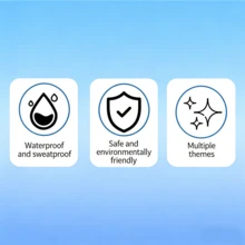 6pcs Official Disney Glow-In-The-Dark Disney Princess Cartoon Nail Stickers, Children's Nail Art Stickers For Girls - Baby Pink - View 2