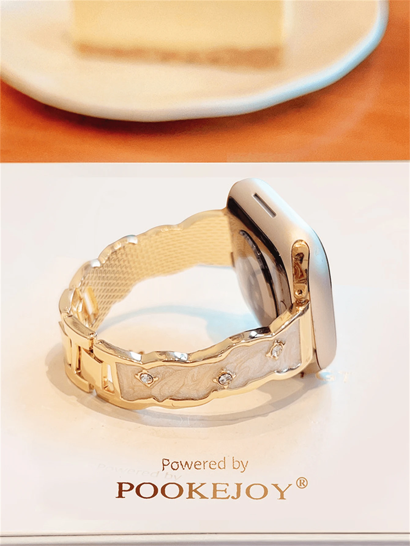 优雅花卉亮片表带，兼容 38/40/41/42/44/45/46/49mm Ultra/SE/Series 10/9/8/7/6/5/4/3/2/1