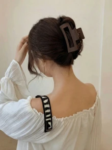 6 chiếc kẹp tóc cỡ lớn, kẹp tóc hình chữ nhật mờ dành cho tóc mỏng, trung bình và dày, màu trung tính, kẹp giữ chắc chắn, phụ kiện tạo kiểu tóc mùa hè cho nữ, búi tóc và phụ kiện tóc mùa hè đi biển. - Nhiều màu - Xem 3