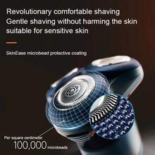 Afeitadora eléctrica Philips X5001 Wet & Dry con cabezales flotantes de 360°, 50 min de autonomía, resistente al agua IPX7, recargable por USB, SkinEase - Multicolor - Ver 8