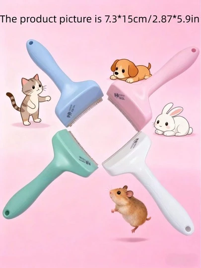 1pc Random Cat/Dog Deshedding Brush, Removes Loose Hair, Suitable For Short & Long Haired Pets, Waterproof , Easy To Clean (Cat, Dog, Dog Supplies, Dog, Dog, Dog Accessories)