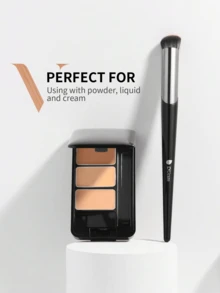 DUcare 1支经典黑色手柄柔软密实遮瑕刷，多功能遮瑕/鼻部轮廓刷，适用于液体遮瑕膏、粉状、膏状、液体、膏状、抛光化妆品 - 黑色 - 查看 2