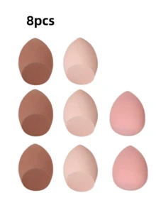 12pcs Large Random Color Makeup Sponge Eggs, Mixed Beauty Sponges For Liquid, Cream And Powder Perfect Application, Multicolor Makeup Sponges Suitable For All Skin Types, Latex-Free Dual-Use Powder Foundation - Multicolor - View 11