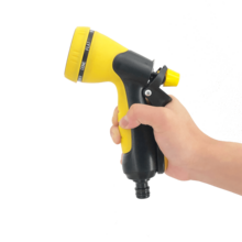 1个可调节花园水枪，洒水软管喷嘴，高压清洗机，洗车清洁工具，草坪浇水洒水器 - A - 查看 3