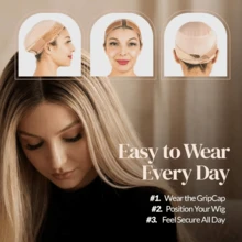 Premium Lace Wig Band For Women, Fully Adjustable & Reinforced Lace Wig Grip Band, Comfortable And Secure Glueless Velvet Headband, - màu nâu - Xem 6