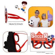 FIFA 1个2026世界杯主题派对装饰酒杯，适用于家庭聚会、球迷派对、拍照道具、派对用品、趣味服装配饰，可提升派对氛围 - 查看 4