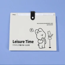 1 ชิ้น แฟ้มเอกสารแบบหีบเพลงลายการ์ตูนกันน้ำ, สีและลายแบบสุ่ม - ชิ้นเดียว - ดู 3