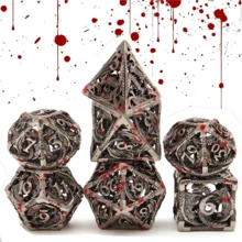 Metal Hollow Dragon Dice Set, Cthulhu Mythos TRPG Polyhedral Dice - Multicolor - View 8