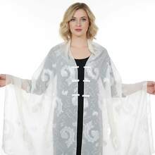 1pc New Summer Lightweight Versatile Button Embroidered Shawl, Bohemian Style For Travel, Vacation, Photography - Multicolor - View 6