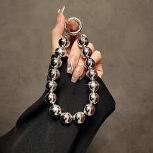 创意银珠挂绳、腕带、手机壳夹、钥匙链、包包配件 - 銀色 - 查看 5