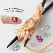 10/20/30/50/60/100 Pcs Multi-Color Metal Crochet Stitch Markers, Open Metal Stitch Markers With Storage Box, For Crochet Garment Marking, DIY Craft Projects, Sewing Thread Needle Knitting Stitch Tracking Markers - Ten Colors - View 5