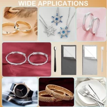 Jewelry Polishing Cloth Set, Reusable Jewelry Cleaning Cloth, Anti-Oxidation Polishing Cloth Suitable For Rings, Necklaces And Bracelets, Practical Jewelry Care Tool - Set - View 3