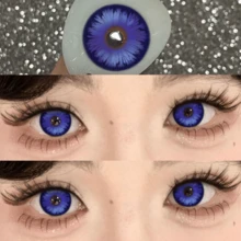 Kính áp tròng Lalens Sparkle - Hoa Băng Tím - 1 cặp kèm hộp đựng có gương. Loại kính này có tác dụng làm to mắt, đường kính 14,50mm, và dùng một lần mỗi năm. Thích hợp cho hóa trang Halloween. - Lấp lánh - Icy Petal Violet - Xem 4