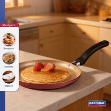 ALUMINIO NACIONAL National Cherry Non-Stick Pancake Frying Pan 22cm - Maroon - View 6