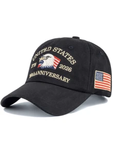 JZML 1 st unisex keps med broderad amerikansk flagga - A - Visa 8