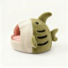 Cat Nest Winter Warm Closed Internet Celebrity Shark Nest Cat And Dog Bed Sense Of Security Suitable For All Seasons - Multicolor - View 7