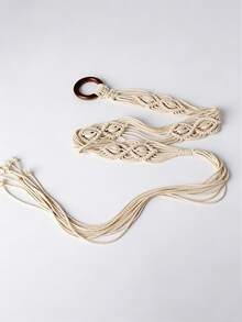 1pc Summer Bohemian Style Handmade Wax Rope Woven Women's Belt, Suitable For Dresses, Parties, Galas, Vacations, Beaches, Festivals And Other Occasions - Multicolor - View 18