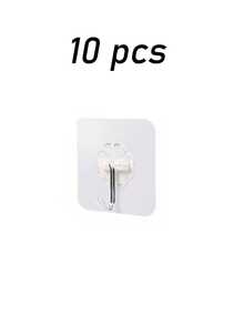 Self-Adhesive Heavy-Duty Wall Hook, 10kg/22lbs (Max) Weight Capacity, Stainless Steel Hook, Suitable For Bathroom And Kitchen - Multicolor - View 13