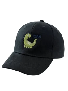 1pc Embroidered Dinosaur Kids Snapback Hat, Fashionable & Versatile Sun Protection Cap For Boys And Girls - 1PC - View 10
