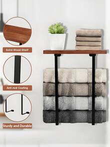 (2-7 Daysmust Arrive)Towel Rack Wall Mounted, Bathroom Towel Storage, Wall Towel Holder, Bathroom Organizer, Shower Organizer Rack, Bath Towel Racks For Bathroom Towel Storage Rack With Shelve For Rolled Towel Organizer, Shower Caddy, Wall Mounted Bathroom Shelves Over Toilet For Bathroom, Kitchen, Bedroom, Living Room, Home Decor, Bathroom Decor And Accessories, Bathroom Organizer, Shower Accessories, Room Decor, Bathroom Decor, Shelves, Bathroom Accesssories, Bathroom Storage, Bathroom Orginazor, Bathroom Shelves, Minimalist Design Storage Organizer For Large Towels, Small Towels, Hand Towels, Halloween/Christmas Gifts, Back-To-School Season, Shower Caddy, Apartment Essentials, Wall Deocr, Bathroom Orginazor, Wall Decor, Hooks, Vanity Accerories, Shower Shelves, Bathroom Decor And Accessories, Wall Shelf, Toilet Paper Holder, Home Accesssories, Shower Organizer, Bathroom Tray, Perfume Tray, Floating Shelves For Wall - 彩色 - 查看 2