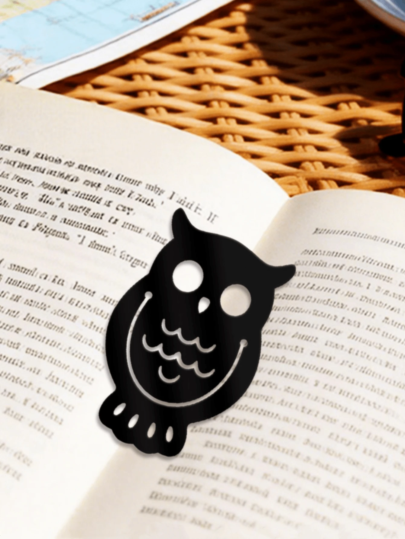 1 Set Of Black Owl-Shaped Bookmarks, Owl-Shaped Acrylic Bookmarks, Learning Reading Bookshelf, Book Labeling Cards, Learning Stationery, Creative And Personalized Bookmarks Cute Stickers Bookmark - Black Owl Bookmark - View 1
