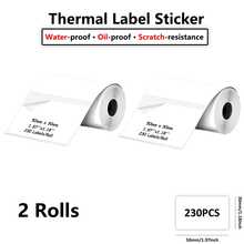 Giấy in nhãn nhiệt, giấy tự dính màu trắng, kích thước 50*50mm và nhiều kích cỡ khác nhau, có thể in tên/giá/logo, tương thích với máy in nhãn P50/M110 M221. - Xem 12