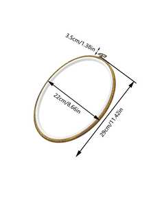Bingkai Bordir Oval, Bingkai Kayu Imitasi Tekstur Awan Vintage, Nilai Estetika Tinggi, Berfungsi Sebagai Alat Bordir dan Aksesori Dekoratif, Cocok untuk Bordir Profesional dan Kerajinan Tangan DIY - Oval antik - View 10