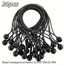 5/10/20 pièces Corde élastique fixe en latex durable - Sangle élastique multifonctionnelle avec boule en plastique, ensemble de cordes élastiques polyvalentes - Convient pour les tentes, les bâches, la sécurisation du fret, les auvents de patio - Idéal pour le camping, la construction, l'utilisation industrielle - Bande élastique noire, équipement d'extérieur, attache multifonctionnelle, matériau fiable, lien extensible, projets DIY - Multicolore - Voir 13