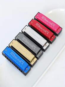 10孔高品质C调口琴 - 抛光耐用硬壳琴盒 - 适合初学者、专业人士，也是万圣节/圣诞节的理想礼物 - 彩色 - 查看 4