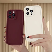 3 件装纯色简约个性化全包覆 TPU 防震手机壳，兼容 Apple 17、16、15、14、13、12、11 Pro Max、Air 等系列 - 彩色 - 查看 2