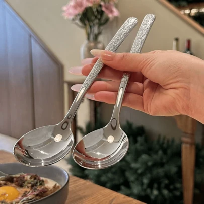 1/2/5件装大号西式带柄烹饪勺：餐桌上的优雅探索。探索我们精致的大号西式烹饪勺，每位美食爱好者的必备之选。