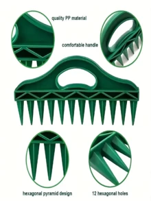 1件播种工具，土壤钻播工具，园艺播种间距工具，适用于农田、蔬菜种植，农业耙 - 多色 - 查看 7