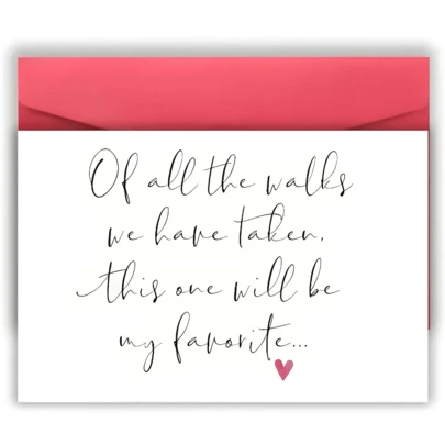 1 pieza ¿Me acompañarás por el pasillo? Tarjetas de boda de una hija a sus padres, regalos para los padres de la novia, regalos para su madre y padre, paseo favorito.