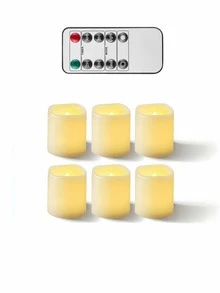 6/12/24pcs Warm Color Flameless LED Candles, Battery Powered, Realistic Candle Appearance, Warm White Light, Suitable For Wedding, Christmas, Romantic Candlelight Dinner, Valentine's Day Decoration - Big Tea Wax - View 14