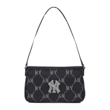MLB Unisex Fashion Mini Diamond Monogram Underarm Shoulder Bag 3ABQMJ16N - Black-50BKS - View 7