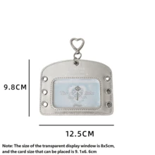 Ballerina Style DIY Ribbon Card Holder, Student Silver Shiny 3-Inch Idol Card Pouch, Backpack Accessory - Ribbon Card Holder - View 11