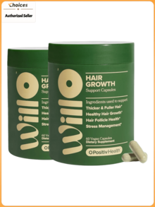 Women's Hair Vitamln Capsules With Lustrlva, Saw Palmetto & Holy Basil | Hair Wellness Nutrient Blend | Daily Supplement | 30 Capsules (2 Bottles) - 2 Bottles - 查看 1