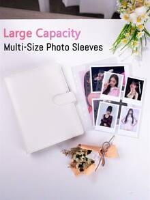 25页100口袋6孔A5活页夹卡套，2.5x3.5英寸照片卡套，双面4口袋页面保护套，超透明交易卡套 - 彩色 - 查看 5