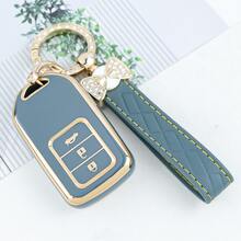 1pc High-End Refined Car Key Fob Cover, Suitable For Civic, Accord, CR-V, XRV, Ideal For Women - KY24 - View 5
