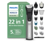 Philips Norelco All-In-One 7000 Series 22-Piece Trimmer - Electric Shaver And Clipper For Face, Beard, Hair & Body, Self-Sharpening Full Metal Blades, 25 Length Settings (0.5-16 Mm), MG7965/49 - 銀色 - 查看 1