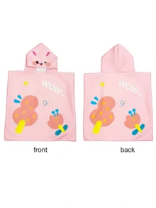 1 chiếc áo choàng tắm có mũ hình hoạt hình cho bé, áo choàng đi biển cho trẻ em, áo choàng che phủ bãi biển bằng sợi siêu mềm mại, nhiều màu sắc, nhanh khô và thấm hút tốt, khăn tắm tiện lợi khi thay đồ, có thể giặt máy, không phai màu và không bị rụng lông. - 1 chiếc áo choàng tắm hoạt hình cho bé - Xem 11