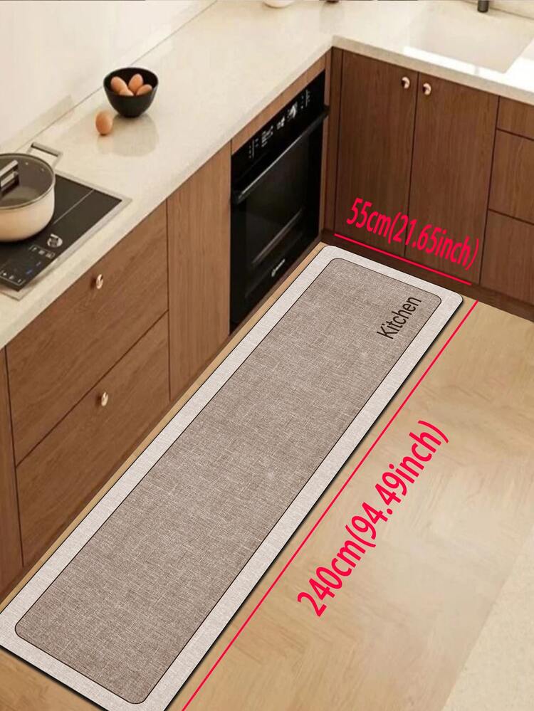 3.5mm Thick Soft Rubber Kitchen Mat, Modern Luxury Style Kitchen Absorbent Rug, Can Be Customized To Fit Kitchen Size, Fabric Surface, Sponge Middle Layer, Rubber Bottom, Suitable For Kitchen Rugs, Kitchen Decor, Wedding Decor, Home Decor, Bathroom Mat, Entryway Mat, Laundry Room Mat, Hallway Carpet, Living Room Mat, Etc. - Multicolor - View 18