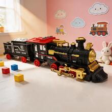 Toy, Kids Toy, Kids Toy Train, Train Model With Lights And Sounds, Inertial Powered, Boys Party Gift, Kids Game, Kids Birthday, Interactive Kids Toy, Boys Toy, Toy For Kids, Kids Toy Train, Party Favor, Christmas, Toy Car, Halloween, Boys Gift, Birthday Gift - Multicolor - View 9