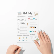 10/20/30/40/50pcs Baby Shower Prediction Cards, German Baby Time Capsule Cards, Cute Baby Milestone Cards, Baby Shower Games And Advice Cards - Multi-colored Cars - View 5