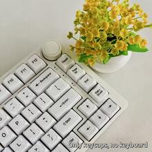 【不透明果冻白雕刻键帽】130+ PBT材质雕刻OEM高度全套键帽，DIY定制机械键盘键帽，兼容Cherry/Gateron MX轴，60%配列（61/64/68/75/84/87/98/104/108键），不透明雕刻，果冻白，PBT材质，永不油腻 - 查看 2